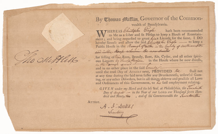 License for Christopher Engle, at Philadelphia to keep a public house