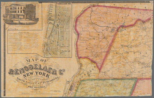 Map of Rensselaer Co., New York