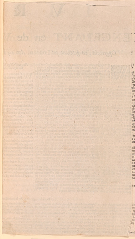 Broadside proclamation of the signing of the Treaty of Westminster