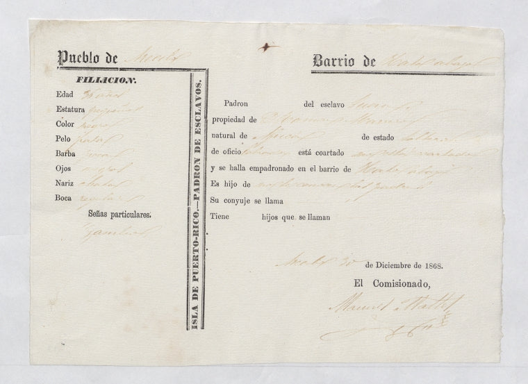 Padron de Esclavos: Juan