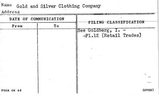 Gold and Silver Clothing Company