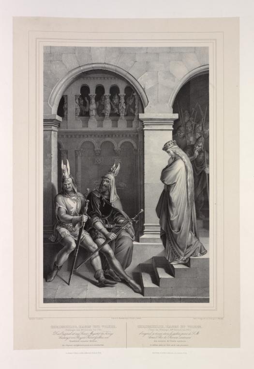 Chriemhilde, Hagen, und Volker.