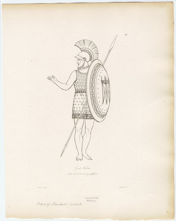 Greek warrior, from a fictile vase in my possession