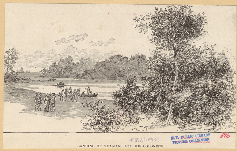 Landing of Yeamans and his colonists