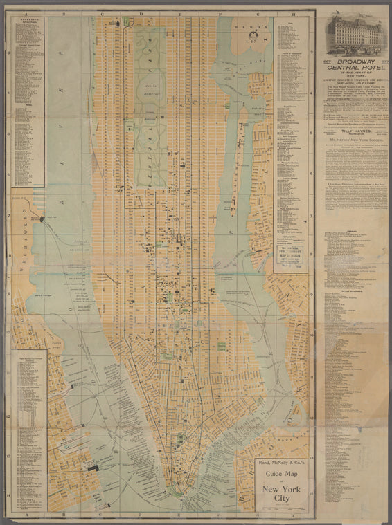 Map of New York City : showing portions of Brooklyn, Jersey City, and Westchester Co.