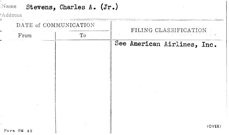 Stevens, Charles A. (Jr.)