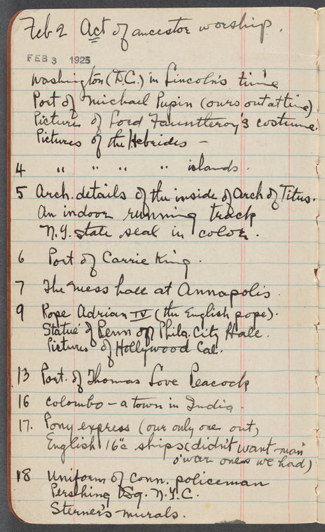 Unfilled calls, Feb. 1925 - Feb. 1928