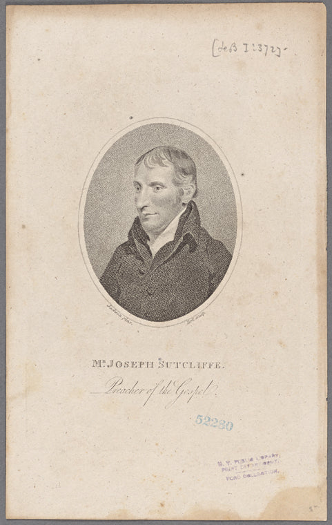Mr. Joseph Sutcliffe. Preacher of the Gospel