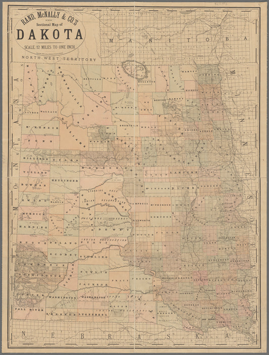 Rand McNally & Co.'s new sectional map of Dakota