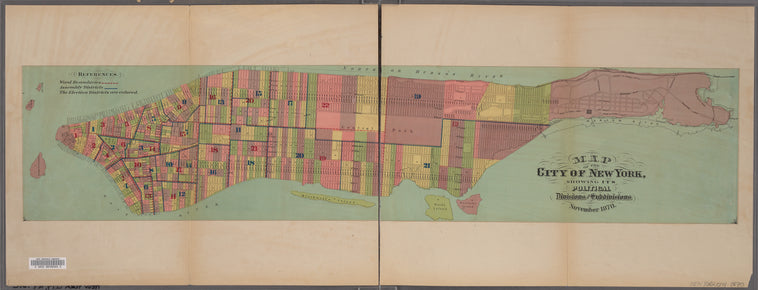 Map of the city of New York, showing its political divisions and subdivisions.
