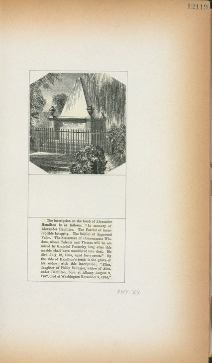 Tomb of Alexander Hamilton.