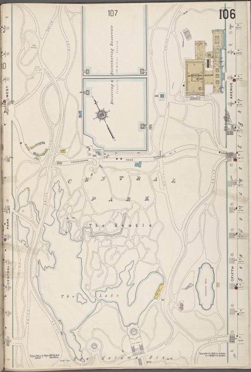 Manhattan V. 7, Plate No. 106 [Map bounded by Central Park West, E. 84th St., 5th Ave., E. 72nd St.]