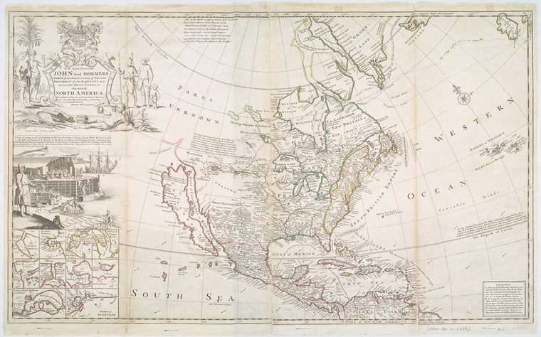 This map of North America according to ye newest and most exact observations is most humbly dedicated by your Lordship's most humble servant