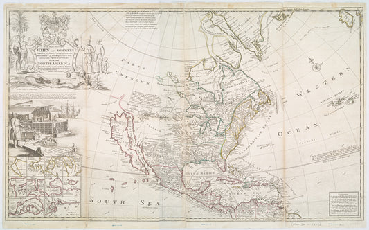 This map of North America according to ye newest and most exact observations is most humbly dedicated by your Lordship's most humble servant