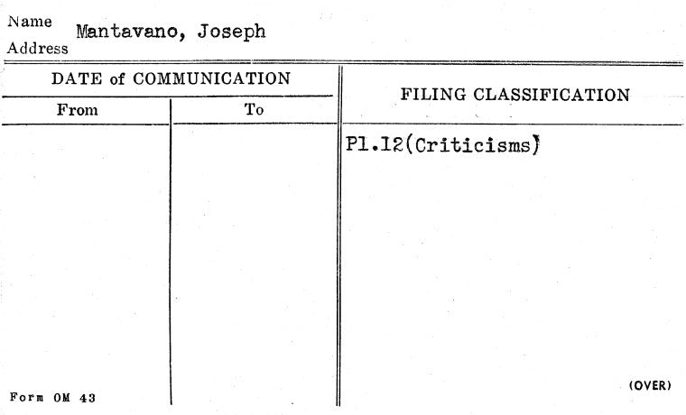 Mantavano, Joseph