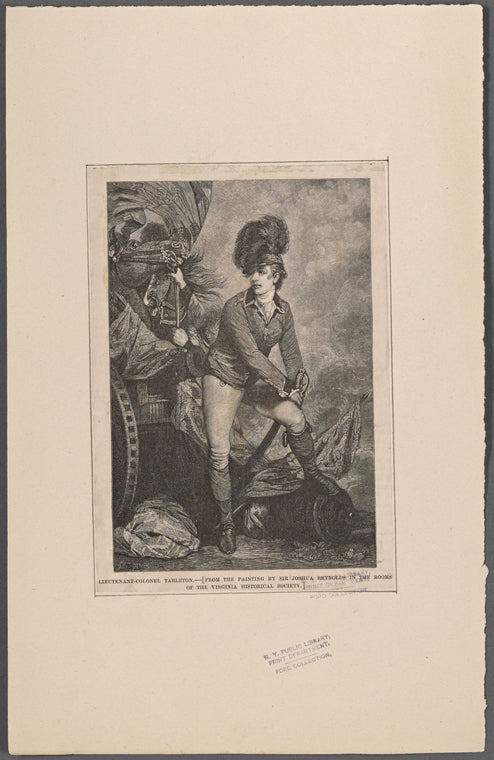 Lieutenant-Colonel Tarleton. (From the painting by Sir Joshua Reynolds in the rooms of the Virginia Historical Society.)
