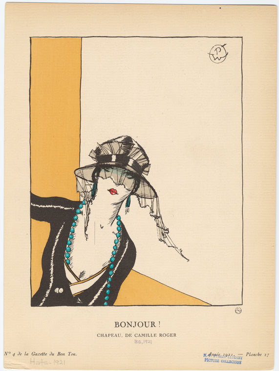 Bonjour!  Chapeau, de Camille Roger