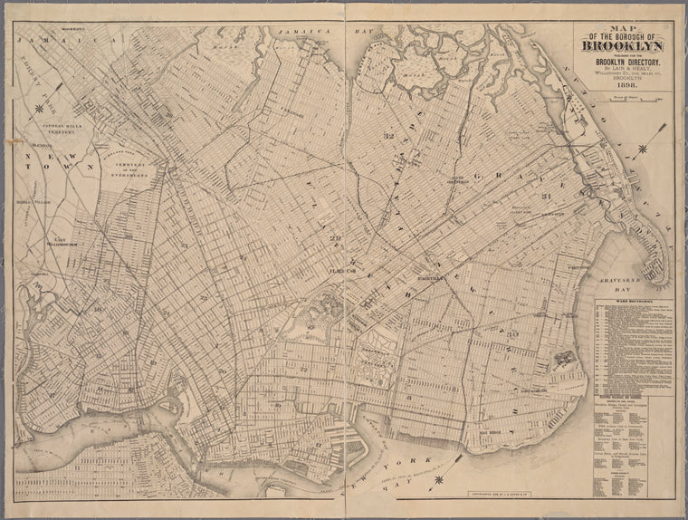 Map of the borough of Brooklyn published for the Brooklyn Directory, 1898