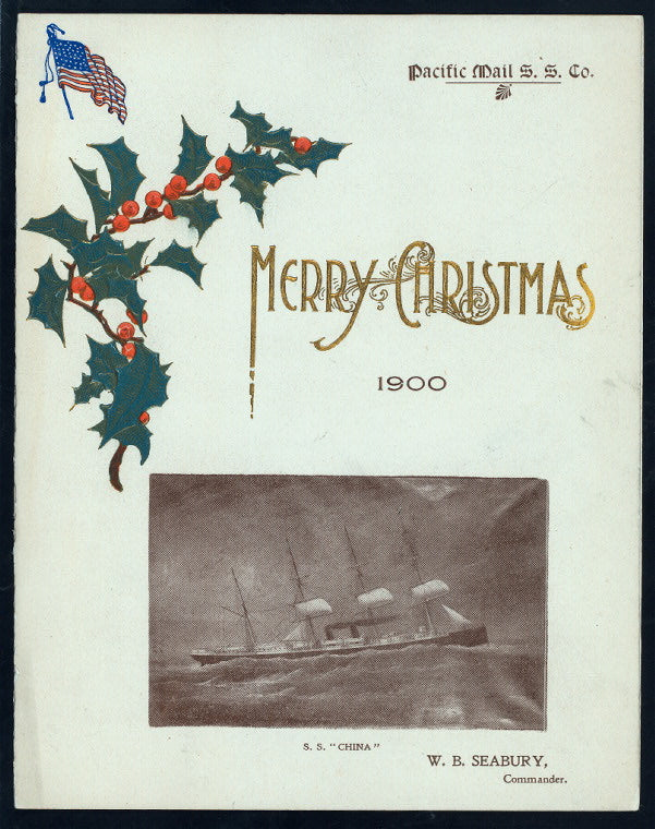 CHRISTMAS DINNER [held by] PACIFIC MAIL SS CO. [at] S.S.CHINA (SS;)