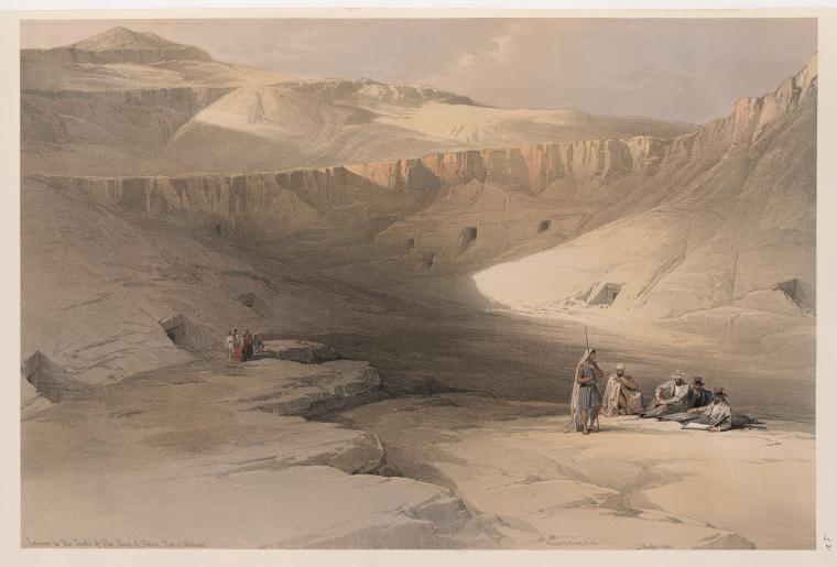 Entrance to the tombs of the kings of Thebes. Bab-el-Malouk [Bîbân al-Mulûk].