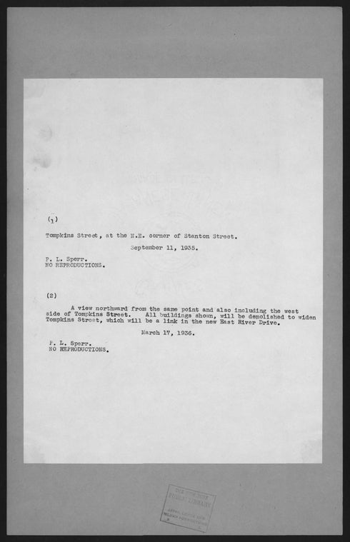 Manhattan: Tompkins Street - Stanton Street