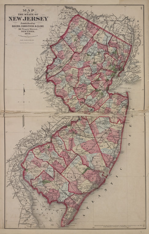 Map of the State of New Jersey
