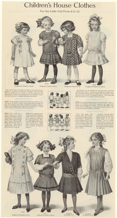Children's house clothes for the little girl from 6 to 12