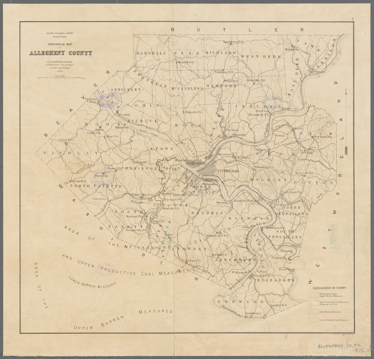 Geological map of Allegheny County