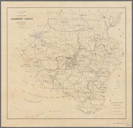 Geological map of Allegheny County