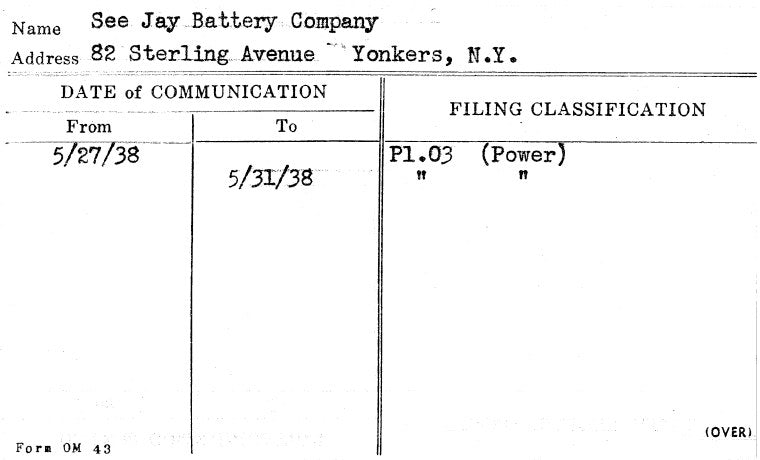 See Jay Battery Company