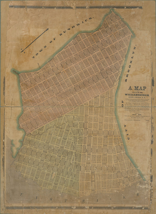 A map of the village of Williamsburgh, Kings County, N.Y. : showing each lot of ground in said village, as laid down on the assessment of the village, together with the assessment number of each lot