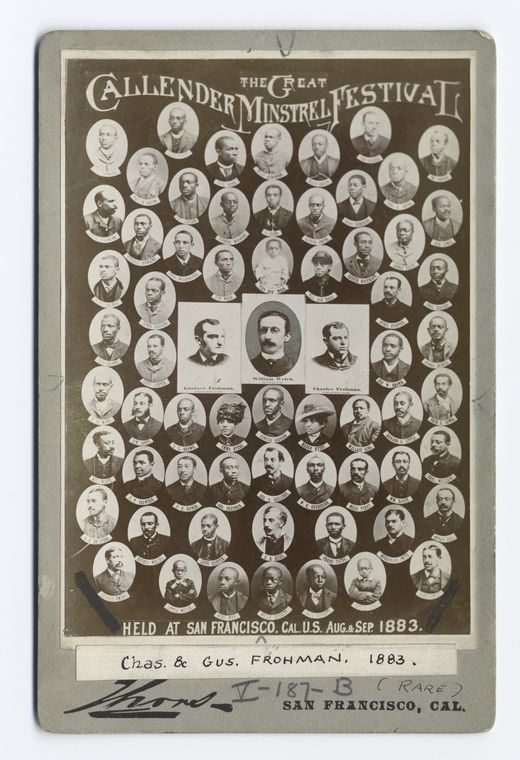 Charles Frohman (right-center), Co-Proprietor of the Callender Minstrels, 1883