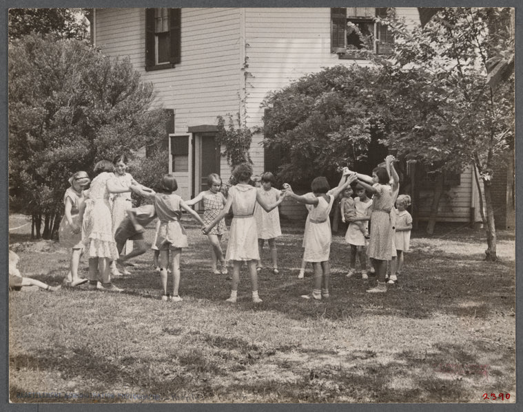 Healthy children in clean backyard, Washington, D.C.