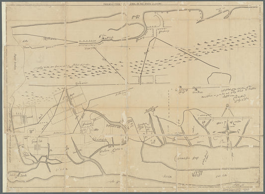 A plott of ye situations of the towns & places on ye wester end of Long Island to Hempstead
