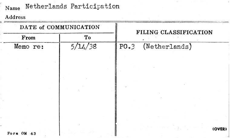 Netherlands Participation