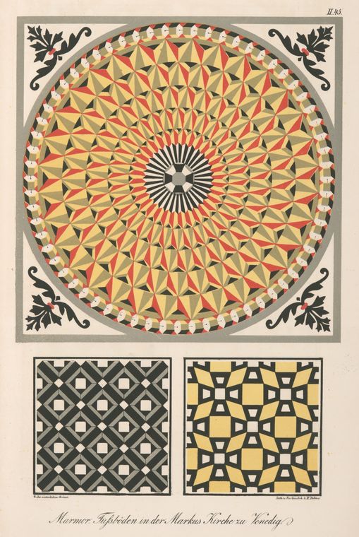 Marmor-Fussböden in der Marcus-Kirche zu Venedig