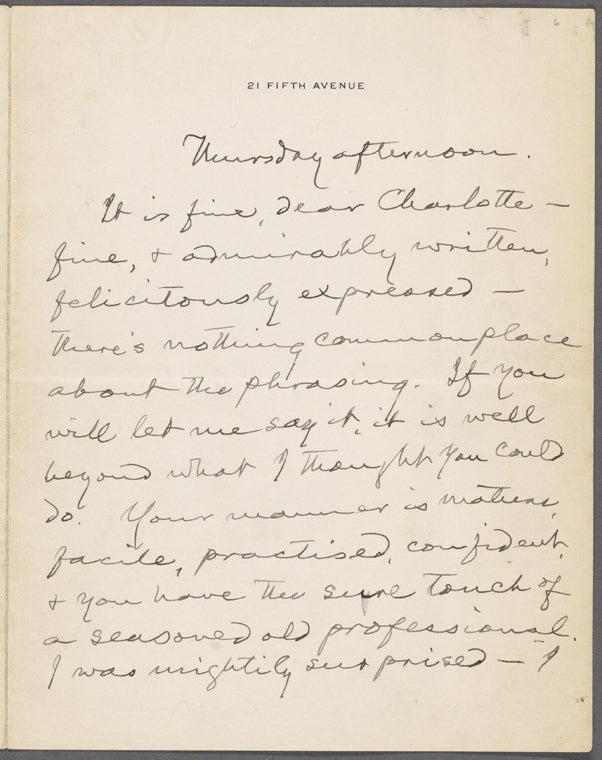 [Teller], Charlotte, ALS. [Jun. 25, 1906].