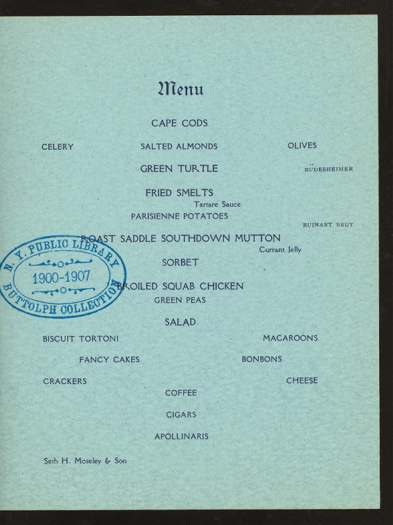 DINNER [held by] NATIONAL CIVIL SERVICE REFORM LEAGUE [at] "HARMONIE HALL, NEW HAVEN, CT" ([OTHER?];)