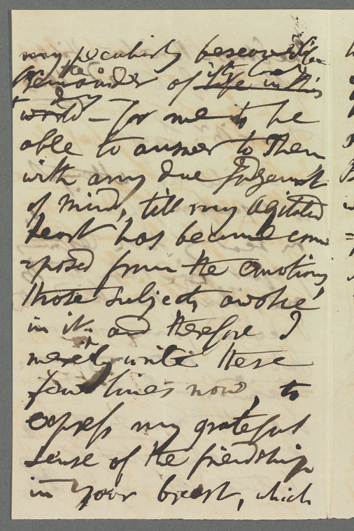 Jane Porter to Thomas Longman, autograph letter (copy)