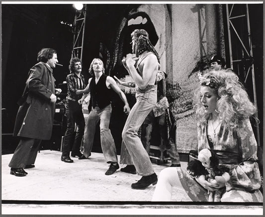 Christopher Walken [third from left] and unidentified others in the stage production Kid Champion