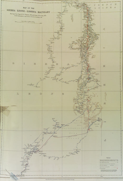 Map of the Sierra Leone - Liberia boundary