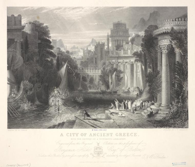 A city of ancient Greece: With the return of a victorious armament