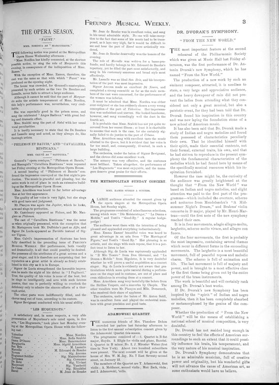 Freund's musical weekly