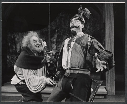 Jerome Kilty and Douglass Watson in the 1966 American Shakespeare production of Falstaff