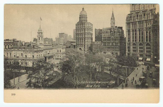 City Hall Park and Newspaper Row, New York