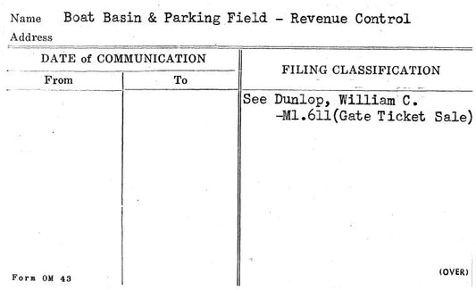 Boat Basin & Parking Field - Revenue Control