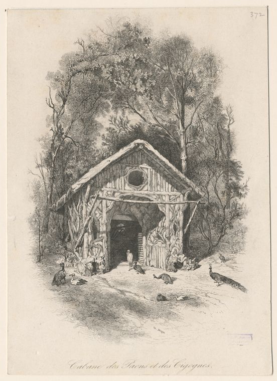 Cabanes des paons et des cicognes.
