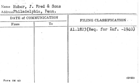 Huber, J. Fred & Sons