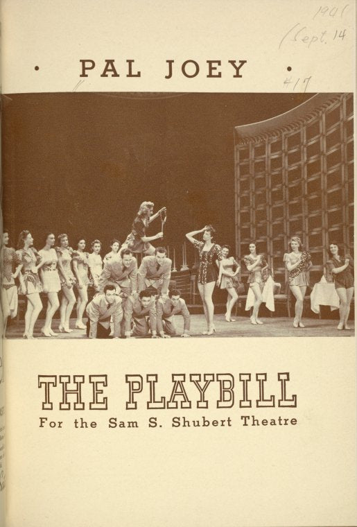 Program (dated 7/14/41) for Pal Joey