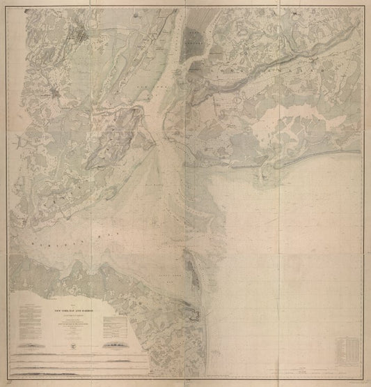 Map of New-York Bay and Harbor and the environs